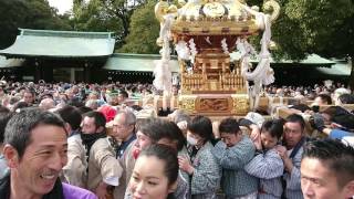 平成29年 明治神宮建国祭  奉納パレード~神輿隊(宮入)