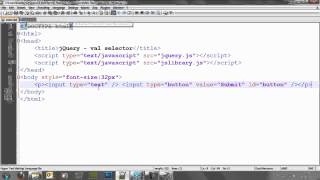 jQuery Tutorial 13 - val selector