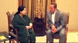 Arnold Schwarzenegger meets Jayalalithaa in Chennai