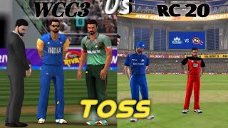 🔥Wcc3 vs 🔥Real cricket 20 🤣😁 Toss animation || RC 20 vs WCC3 ||#wcc3 #rc20 #Rc20vsWcc3 #krikgamer