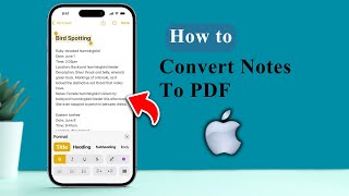How to convert notes to pdf on iphone