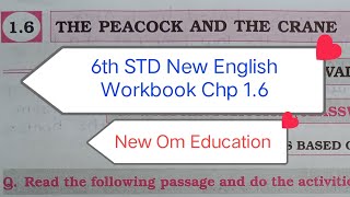 6th STD English Workbook Chp 1.6 The Peacock And The Crane @OmPrakash-rn8hc