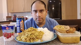 mums homemade aloo bhaji \u0026 dhal with rice uk mukbang