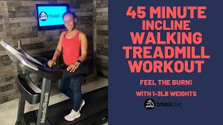 45 Minute Incline Walking Treadmill Workout (Walking Video #7) #treadmill #walking #cardio #fatburn