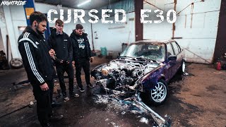 We crashed our freshly swapped BMW E30 328i | NIGHTRIDE