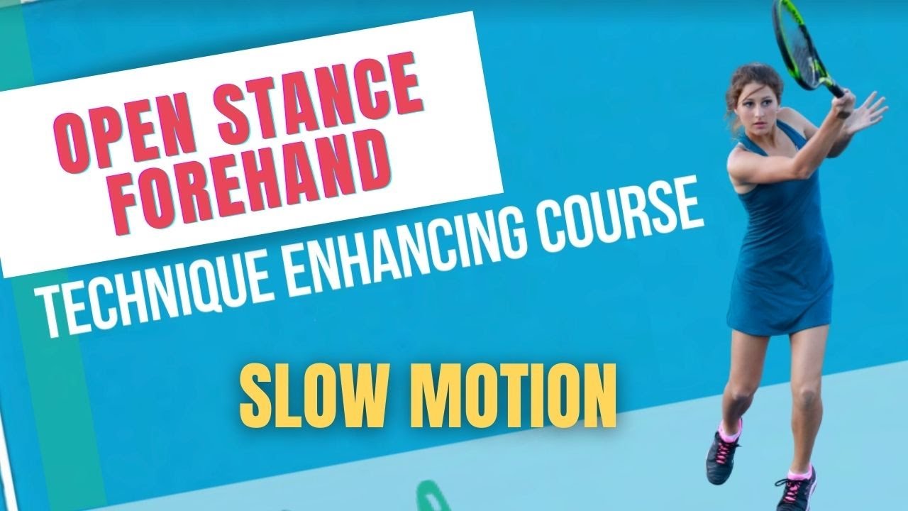 Slow Motion Forehand: Open Stance- Tennis Technique Course - YouTube