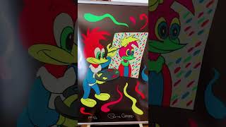 I FOUND A RONNIE CUTRONE SIGNED #vintage WOODY WOODPECKER ART POSTER  #art #shorts #woodywoodpecker