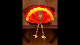 How to Make a Tissue Paper Pom Pom Turkey: Easy Thanksgiving Craft With Free Printable!
