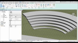 Revit  戶外休息階梯  樓梯