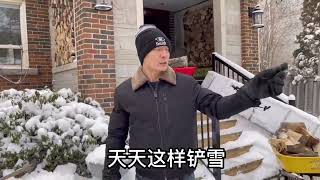 多伦多气温猛降，猴哥铲雪往壁炉外墙扔都挂上了