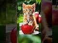 Cat with apple #cats #catshorts #cat #shorts