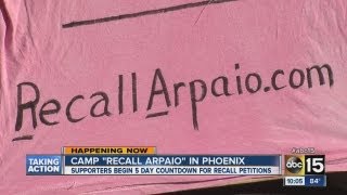 Opponents and supports of Sheriff Joe Arpaio gather in downtown Phoenix