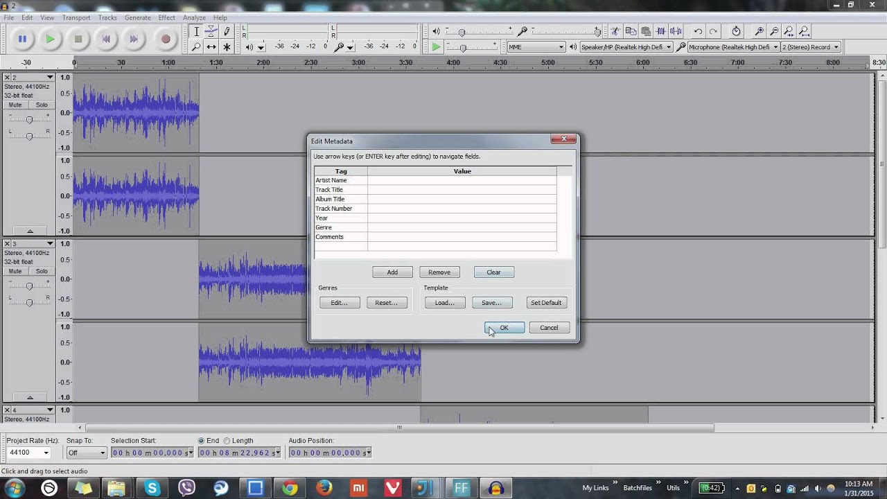 Combining Multiple Audio Files Into A Single File Using Audacity - YouTube