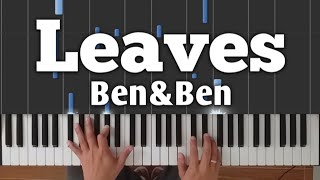 Leaves - Ben\u0026Ben | Piano Tutorial with Lyrics and Chords