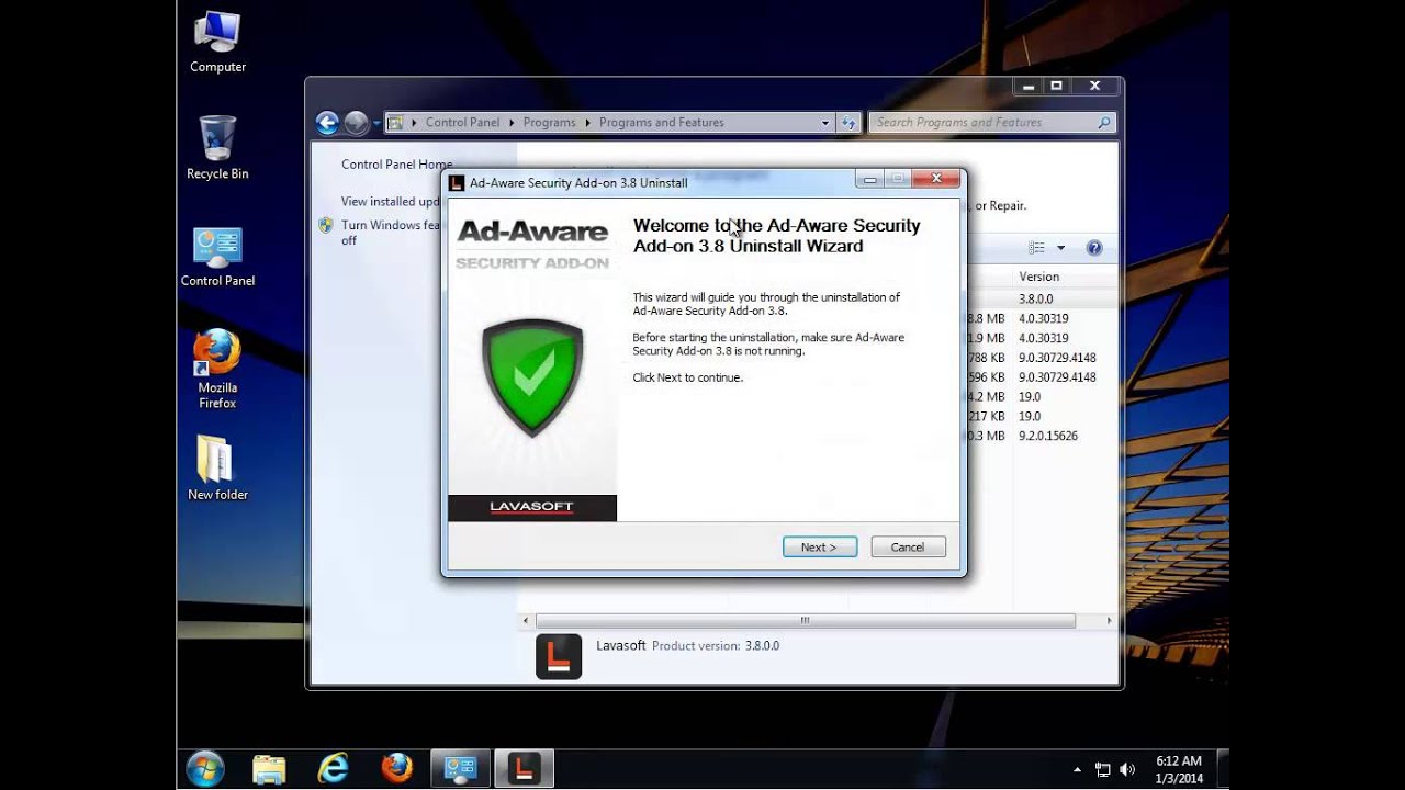 How To Uninstall Ad-Aware Total Security 11 - YouTube