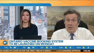 Mayor John Tory discusses COVID-19 anniversary, vaccine updates, Toronto's grey zone