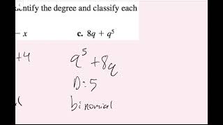 Adding and Subtracting Polynomials (7.1 Big Ideas Math - Algebra 1)