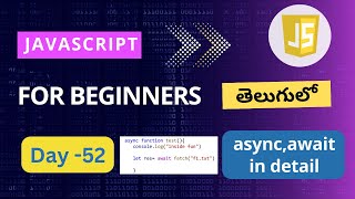 Async await  in JavaScript | Async await | JavaScript  for beginners |JavaScript async await