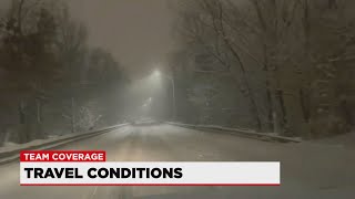 Travelers warn of dangerous driving conditions on Mass Pike