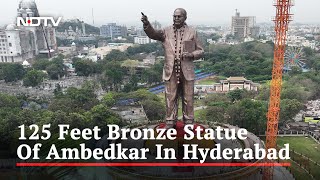 125 Feet Tall BR Ambedkar Statue Unveiled By KCR In Hyderabad