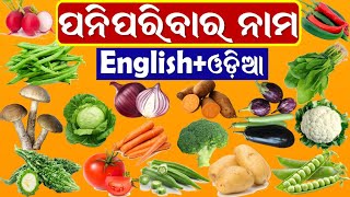 ବିଭିନ୍ନ ପ୍ରକାର ପନିପରିବାର ନାମ/Vegetables name English to Odia/Odia Learning Videos for kids,todders//