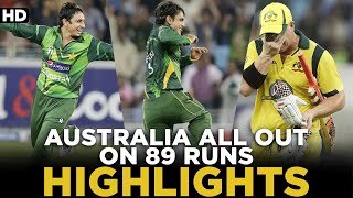 Australia All Out on 89 Runs | Highlights | Pakistan vs Australia | T20I | PCB | MA2L