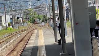 同時到着！きのくに線普通和歌山行きと普通御坊行き　紀三井寺駅にて