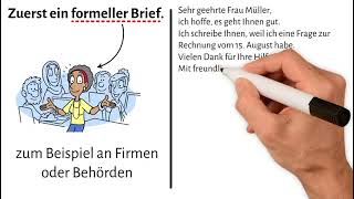 Formelle und informelle Briefe schreiben lernen