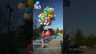 How many balloons does it take to make a Yoga Ball fly?