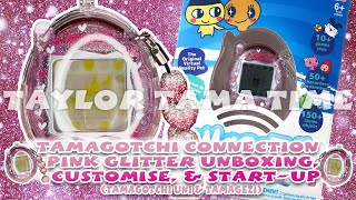 Tamagotchi Connection 2024 Rerelease Pink Glitter Unboxing✨Customize \u0026 Start Up!!