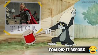 When Marvel Movie Scenes performed by Tom & Jerry ~ Edits MukeshG