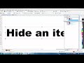 Corel Draw Tips & Tricks Hide a Item or Object