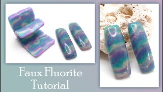 Faux Rainbow Fluorite Polymer Clay Tutorial