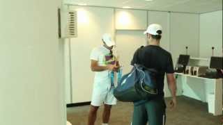 Roger Federer Gets His Accreditation - Australian Open 2013