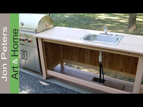 Build an Outdoor Kitchen Cabinet & Countertop with Sink Build an Outdoor Kitchen Cabinet & Countertop with Sink