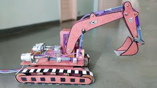 How to Make a Remote Control Hydraulic Excavator / JCB at Home
