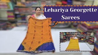 Lehariya Georgette Sarees | Mangalagiri Cotton Sarees || Wholesale Shop || GSR HANDLOOMS