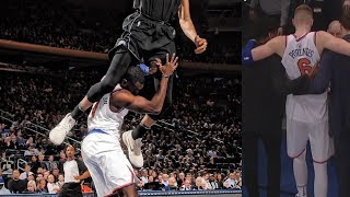 Giannis Jumps Over Hardaway! Porzingis Torn ACL, Bucks vs Knicks 2017-18 Season