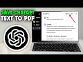 How To Save ChatGPT Conversation as PDF (2026)