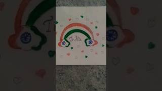 tricolour drawing of Rainbow #shortvideo #creative #drawing #art #creativework #viralvideo