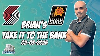 Free NBA Betting Predictions Today 2/3/2025 NBA Picks | Brian's Take it to the Bank