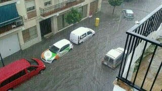 Lluvia torrencial en Antequera 29 - 08 - 2013