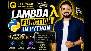 Lambda Functions in Python 🔥 | Write Less, Do More! (Full Guide)