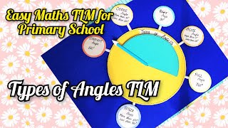 Easy way to make Types of Angles TLM.. TLM for primary schools.. #trend #youtube #viral #tlm #diy