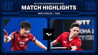 Tomokazu Harimoto vs Jonathan Groth | MS Final | WTT Star Contender Doha 2025