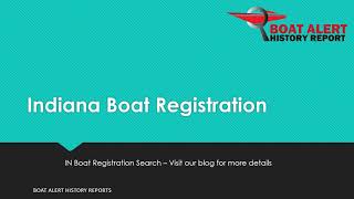 Indiana Boat Titling and Registration