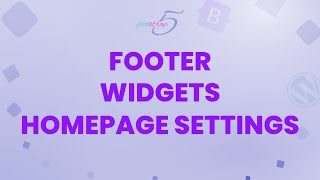How to Customize Footer, Widgets and Homepage in Picostrap
