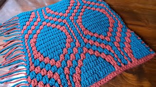 Mosaic Crochet Pattern #39 - Work Flat or in the Round - Multiple of 24 + 3