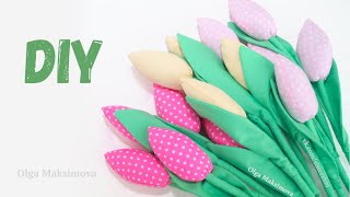 How to sew tulips out of fabric with your own hands / Flowers in the Tilda technique #DIY