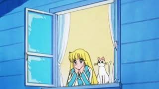 Minako and Artemis watching the rain